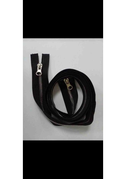 85 cm 1 Adet Parlak Gümüş Diş Çift Kafalı Kombi Fermuar Siyah Renk fiyatları