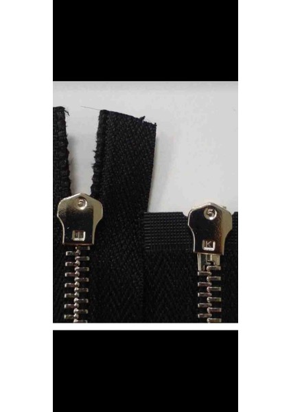 85 cm 1 Adet Parlak Gümüş Diş Çift Kafalı Kombi Fermuar Siyah Renk modelleri