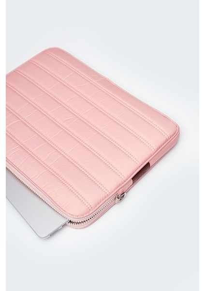 Su Geçirmez Kumaş Laptop Kılıfı 15.6" ve 16" Inç Pembe