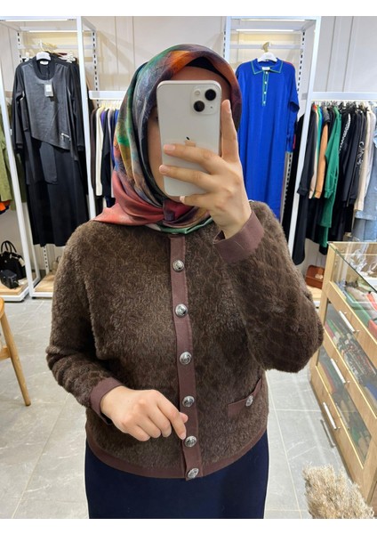 Angora Hırka 7001 Kahverengi