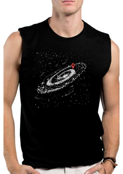 Ben Nerdeyim Siyah Kesik Kol / Kolsuz Erkek T-Shirt