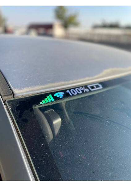 Araba Camı Için Hologramlı Renk Değiştiren Pil-Wifi Sticker ETIKET(20CMX3CM)