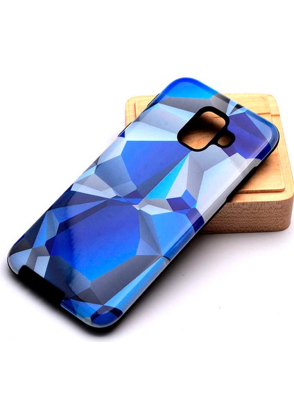 Galaxy A6 2018 Uyumlu Kılıf Kaliteli Çift Katmanlı Renkli Parlak Piramit Silikon