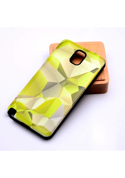 Galaxy Note 3 Uyumlu Kılıf Kaliteli Çift Katmanlı Renkli Parlak Piramit Silikon Kapak