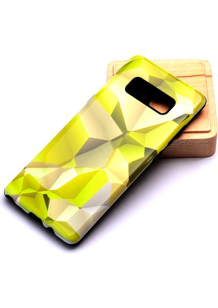 Galaxy Note 8 Uyumlu Kılıf Kaliteli Çift Katmanlı Renkli Parlak Piramit Silikon Kapak