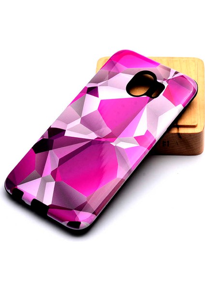 Galaxy J4 Uyumlu Kılıf Kaliteli Çift Katmanlı Renkli Parlak Piramit Silikon