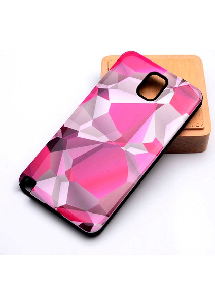 Galaxy Note 3 Uyumlu Kılıf Kaliteli Çift Katmanlı Renkli Parlak Piramit Silikon Kapak