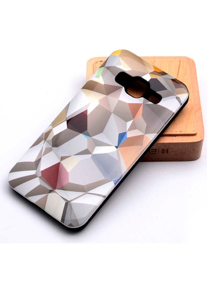 Galaxy J3 Uyumlu Kılıf Kaliteli Çift Katmanlı Renkli Parlak Piramit Silikon Kapak