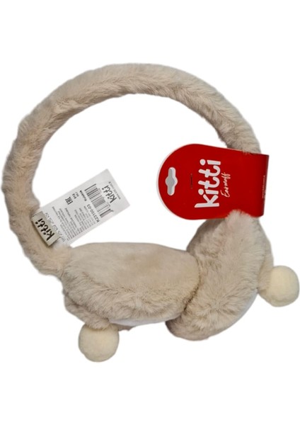 Spteks Kitti Kız Çocuk Bej Renk Maskot Figürlü Kışlık Peluş Kulaklık indirimleri