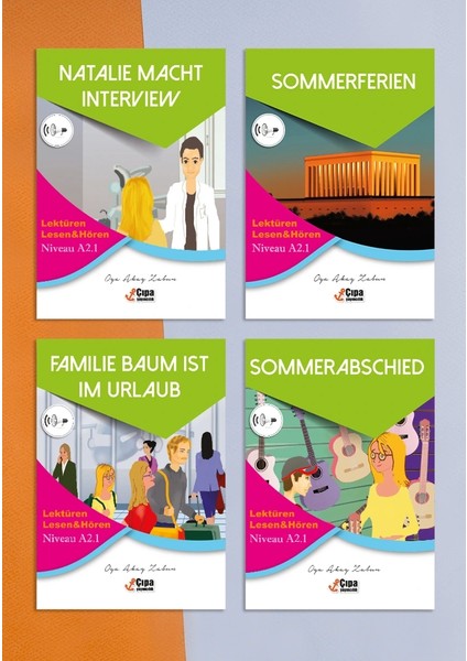 Çıpa Almanca Lektüren Aus Dem Alltag-2 A2.1 4'lü Hikaye Seti Gündelik Hikayeler Set-3