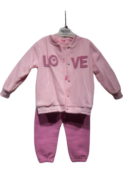 Love Süzineli Collage Hırkalı Takım