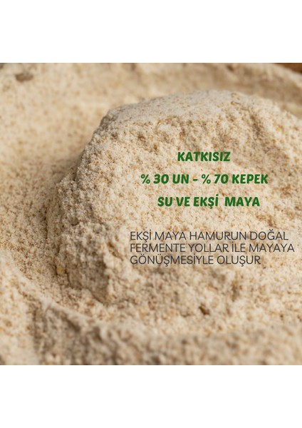 EKŞİ MAYALI KÖY Kepek Ekmeği ( Tuzsuz )