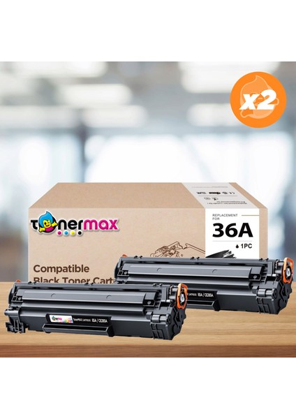 Hp Laserjet M1120N Mfp Muadil Toner 2'li Paket / CB436A