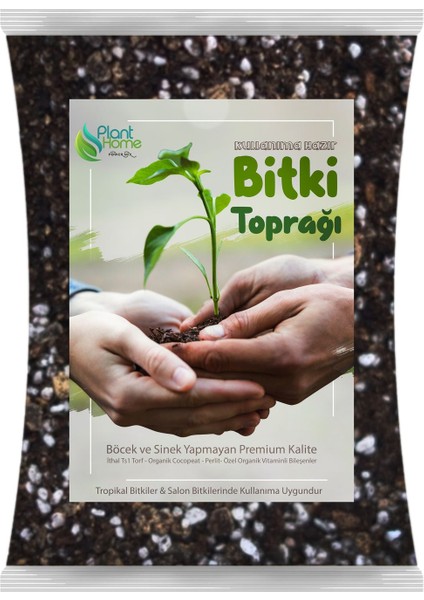 5 Litre Premium Çiçek Toprağı - Vitamin Tavyeli Böcek Sinek Yapmayan Özel Karışımlı Toprak