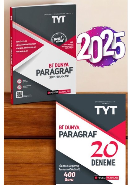 2025 Tyt Bi Dünya Paragraf 20 Deneme ve 2025 Tyt Bi Dünya Paragraf Soru Bankası