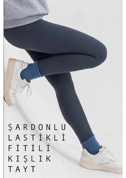 Kadın Içi Şardonlu (Polarlı) Yüksek Bel Toparlayıcı Tayt fiyatları