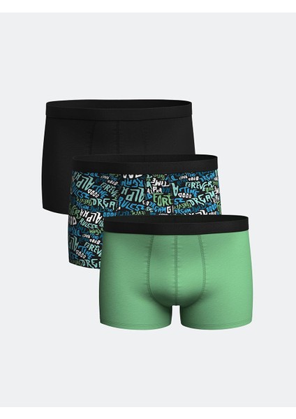 Lc Waıkıkı Standart Kalıp Pamuklu Esnek Erkek Boxer 3'lü