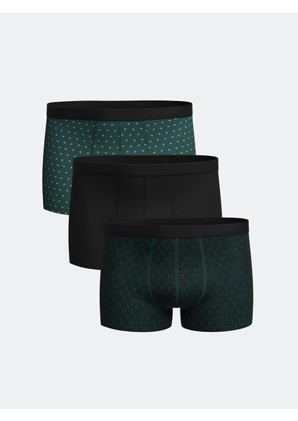 Lc Waıkıkı Standart Kalıp Pamuklu Esnek Erkek Boxer 3'lü
