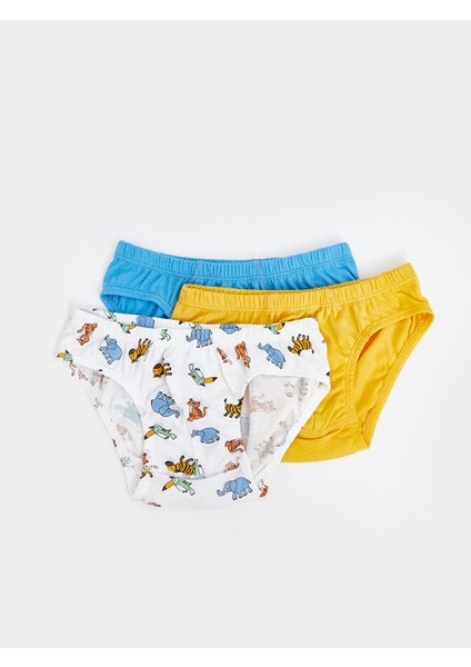 Lcw Kids Beli Lastikli Baskılı Erkek Çocuk Külot 3'lü