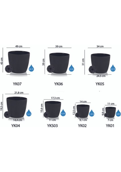 Yakut Saksı Beyaz 4,4 Lt