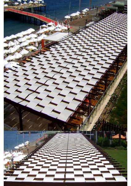 3X15.5 Metre Pergola Battı Çıktı Gölgelik Oxford Kumaş fırsatları