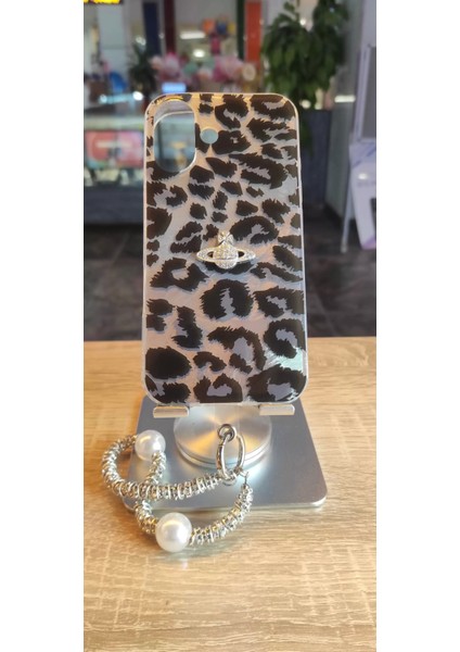 iPhone 16 Uyumlu Leopar Tasarım Kılıf Taşlı Askılı Kapak Darbe Korumalı Hologram Kapak modelleri