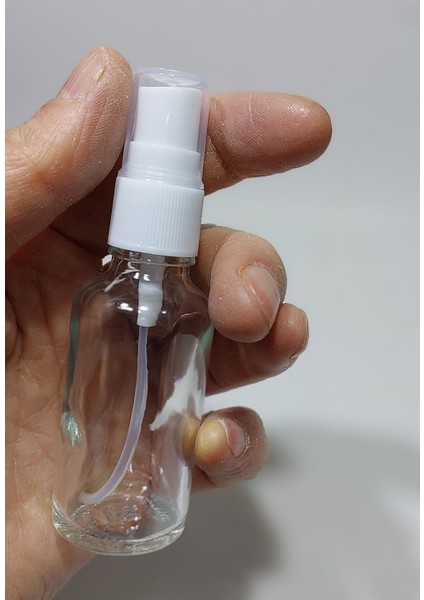 10 Adet 10 ml Cam Yeniden Doldurulabilir Sprey Kolonya Boş Parfüm Şişesi Beyaz Renk Kapaklı