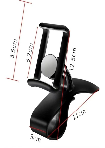 Car Phone Holder Nesil Torpido Üstüne Takılan 360 Oynar Başlı Akrobat Telefon Tutucu