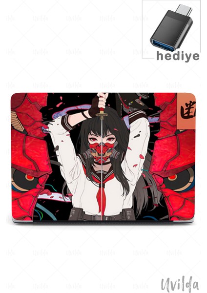 MacBook Air 13.6 A3113 A2681 Uyumlu Japon-17 Tpu Msoft Samuray Kız