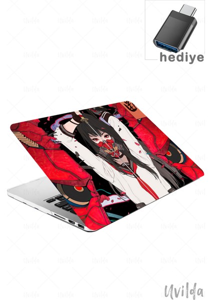 MacBook Pro 16 A2485 Uyumlu Japon-17 Msoft Renkli Samuray Kız