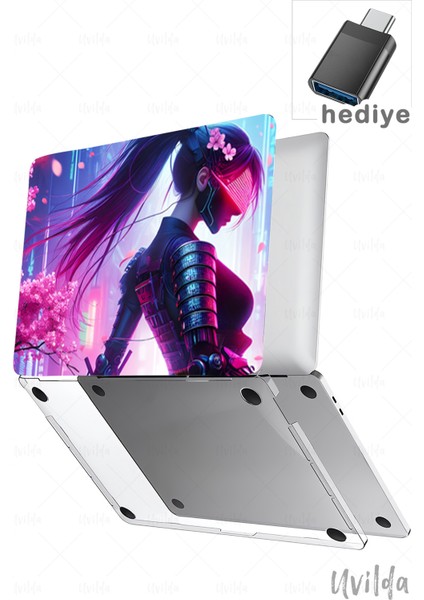 MacBook Air 15 A3114 A2941 Uyumlu Japon-1 Şeffaf Msoft Cyberpunk