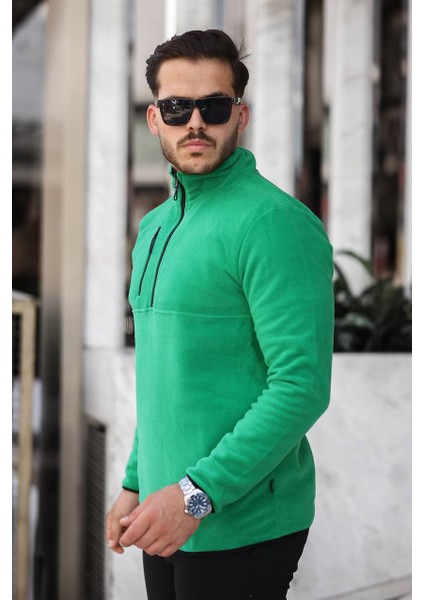 Yarım Fermuar Polar Benetton Yeşili fiyatları
