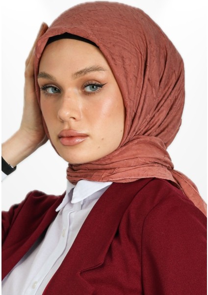 Bambu Kraş Eşarp - Koyu Mercan