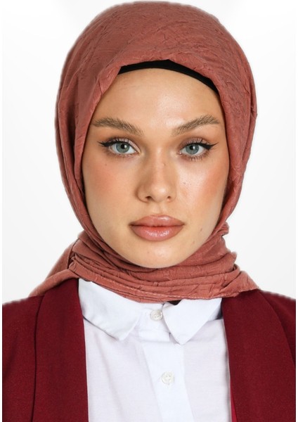 Bambu Kraş Eşarp - Koyu Mercan