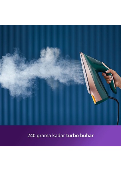 Azur 8000 Serisi Optimaltemp 3000W Akıllı Isı Ayarı 240GR Şok Buharlı Ütü Opal Yeşili +Tüy&hav Temizleyici fiyatları