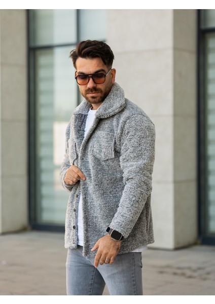 Peluş Ceket Kırçıllı Gri fiyatları