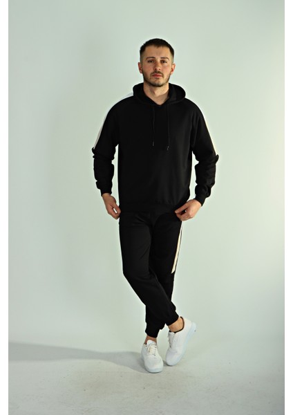 2 Iplik Garneli Kapşonlu Takım Siyah modelleri