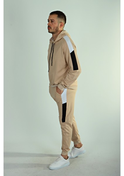 2 Iplik Garneli Kapşonlu Takım Krem modelleri