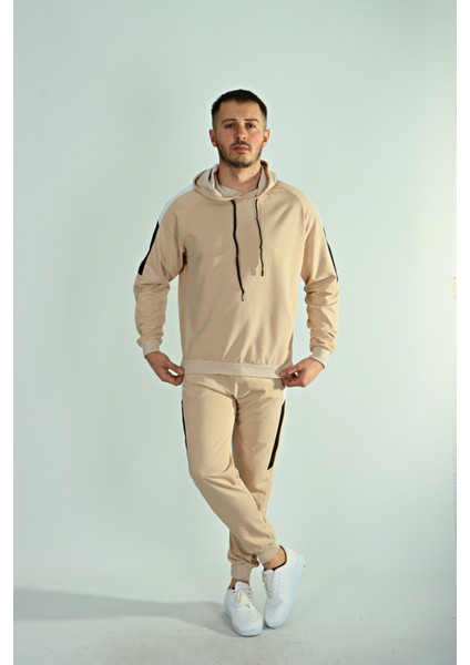 2 Iplik Garneli Kapşonlu Takım Krem indirimleri