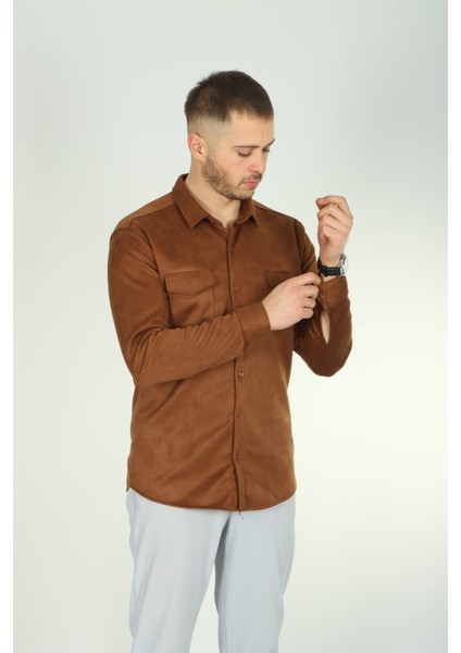 Çift Cep Nubuk Gömlek Taba fiyatları