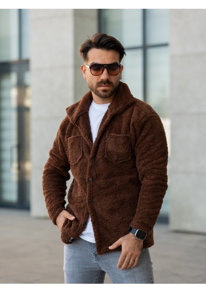 Peluş Ceket Kahve