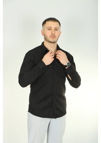 Çift Cep Nubuk Gömlek Siyah fırsatları