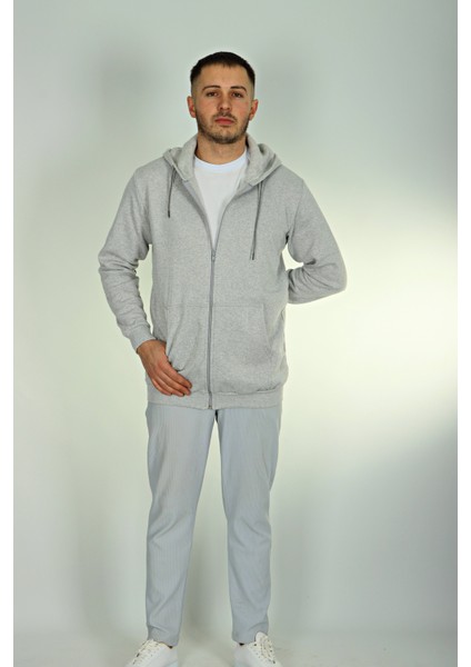 Betep 2 Iplik Fermuarlı Ceket Açık Gri modelleri