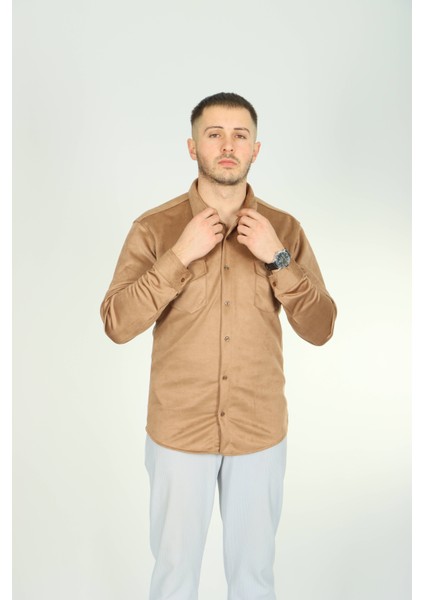 Çift Cep Nubuk Gömlek Kahve fırsatları