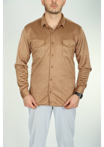 Çift Cep Nubuk Gömlek Kahve indirimleri