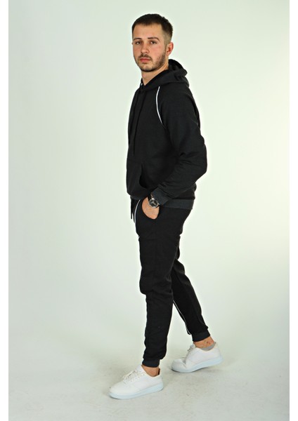 2 Iplik Biyeli Kapşonlu Takım Füme fırsatları