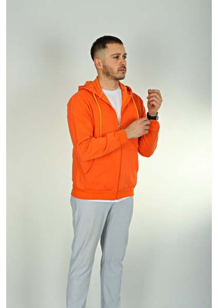 Betep 2 Iplik Fermuarlı Ceket Turuncu modelleri