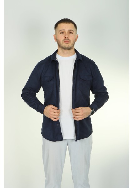 Çift Cep Nubuk Gömlek Lacivert fiyatları