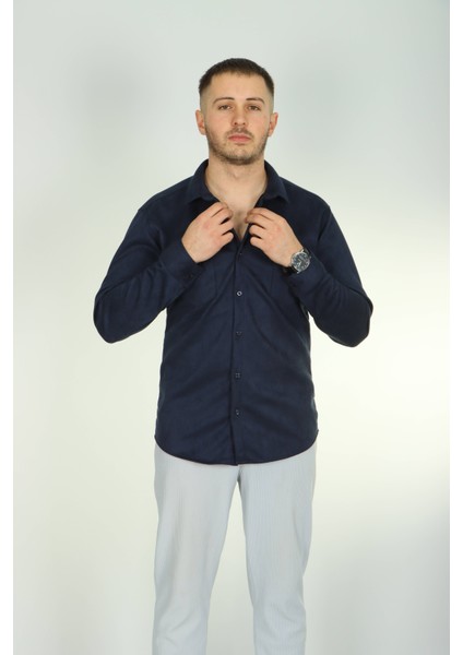 Çift Cep Nubuk Gömlek Lacivert indirimleri