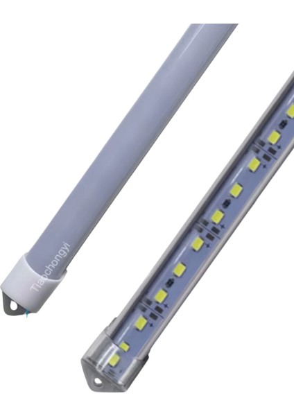 Alüminyum Kasalı Çubuk Bar LED 12V 72 Ledli 5730 Şeffaf Cam Yeşil LED